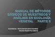 Manual de métodos en ecología vegetal 2do parcial