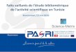Faits saillants de l’étude bibliométrique de l’activité scientifique en tunisie   science-metrix