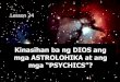Lesson 24 Kinasaihan ba ng Diyos ang Astrolohika at Psychics?