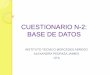 Cuestionario N-2: Base de Datos