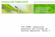 ISO14001 : Requisitos generales del Sistema de Gestión Ambiental. Parte I