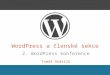 WordPress a členské sekce