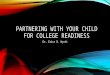 Partnering with Your Child for College Readiness