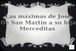 Maximas De San Martin a su hija Merceditas
