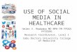 Use of Social Media in Healthcare