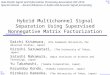 Hybrid multichannel signal separation using supervised nonnegative matrix factorization with spectrogram restoration