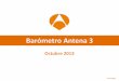Barómetro de Antena 3 octubre 2013 realizado por GAD3