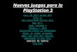 Nuevos juegos para la PlayStation 3