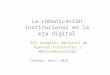 Comunicación institucional en la era digital