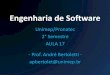 Engenharia de Software - Unimep/Pronatec - Aula 17