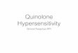 Quinolone hypersensitivity: case demonstration (in Thai) and review