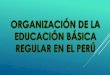Organización de la educación básica regular en el perú