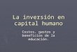 La inversión en capital humano