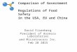 Comparison of government regulations of food safety