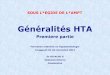 Dr Hitache HTA generalités partie 01