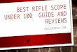 Best rifle scope under 100  guide and reviews
