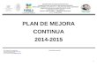 Plan de Mejora Bach. 2014-2015