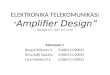 ELKATEL 04 Amplifier Design