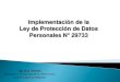 Ley de Proteccion de Datos Personales - Metodología de Implementación