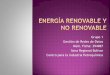 Energía Renovable y No Renovable
