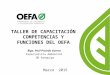 OEFA - Competencias y Funciones
