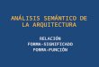 Analisis Semantico de La Arquitectura