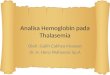 Analisa Hemoglobin Pada Thalasemia