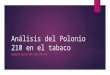 Análisis del Polonio 210 en el tabaco y en el humo