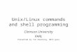 UNIX-LINUX COMMANDS AND SHELL