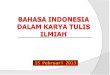 Bahasa Indonesia Dalam Kti