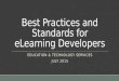 E learning development best practices