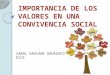 Importancia de los valores en una convivencia social