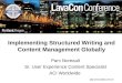 Implementing Structured Writing and Content Management Globally