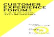 Customer Experience Forum 4 - Letzte Informationen