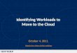 Identifying Workloads to Move to the Cloud