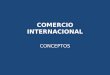 Tema 1. CAPÍTULO I  Introducción al Comercio Internacional. I. Conceptos