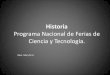 Historia Ferias Nacional de Ciencia y Tecnología