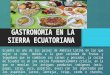 Gastronomia en La Sierra Ecuatoriana