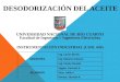 Presentacion - Desodorizacion Del Aceite - Paez - Oggier - Rovere