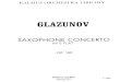 Glazunov Saxophone Concerto in Eb Op. 109