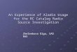 An Experience of Aladin Usage for the RC Catalog Radio Source Investigation Zhelenkova Olga, SAO RAS