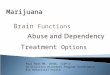 Brain Functions Treatment Options Paul Nims MA, CRADC, CCDP-D Co-Occurring Disorders Program Coordinator BJC Behavioral Health Marijuana