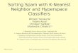 CRM114 TeamKNN and Hyperspace Spam Sorting1 Sorting Spam with K-Nearest Neighbor and Hyperspace Classifiers William Yerazunis 1 Fidelis Assis 2 Christian