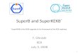 SuperB and SuperKEKB * Y. Ohnishi KEK July 3, 2008 * SuperKEKB is the KEKB upgrade in the framework of the KEK roadmap 1