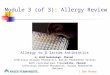 Module 3 (of 3): Allergy Review * Allergy to β-lactam Antibiotics By Keith Teelucksingh, PharmD Infectious Disease Pharmacist, Kaiser Permanente Vallejo
