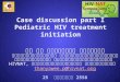 Case discussion part I Pediatric HIV treatment initiation รศ พญ ธันยวีร์ ภูธนกิจ หน่วยโรคติดเชื้อ ภาควิชากุมารเวชศาสตร์