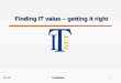 Nov-08Confidential1 Finding IT value – getting it right