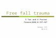 Free fall trauma S Tan and K Porter Trauma 2006; 8: 157 – 167 Intern 王俏慧 96-4-3