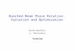 Bunched-Beam Phase Rotation- Variation and 0ptimization David Neuffer, A. Poklonskiy Fermilab