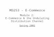 MD253 - E-Commerce Module 2: E-Commerce & the Undulating Distribution Channel Spring 2002